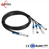 DAC 100G QSFP28 4xSFP28 QSFP+ 1M beintengdur kapall