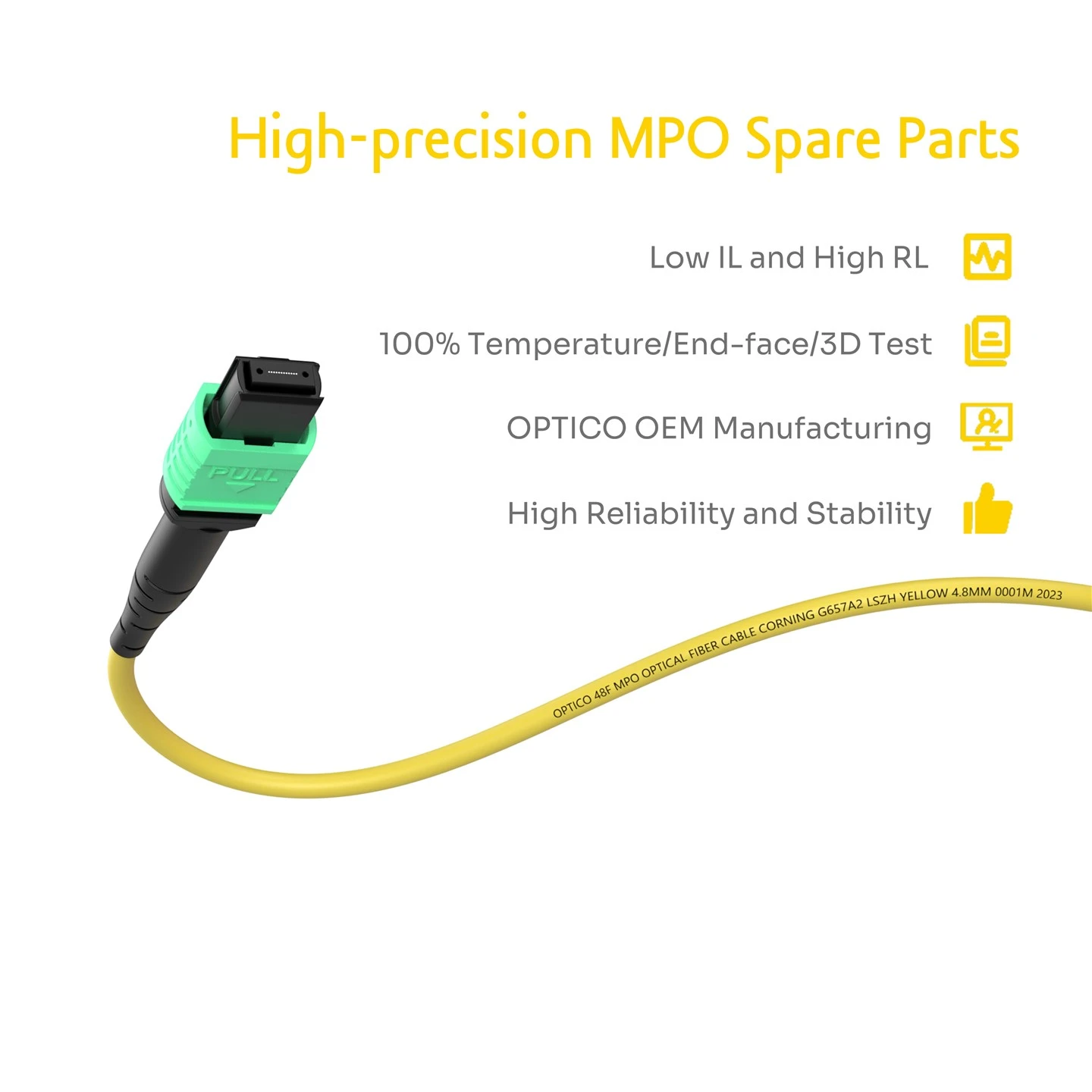 48F 4x12F MTP MPO-4x12F MTP MPO Fiber Trunk Cable OS2 APC 48F 4x12F MTP MPO-4x12F MTP MPO Fiber Trunk Cable OS2 APC