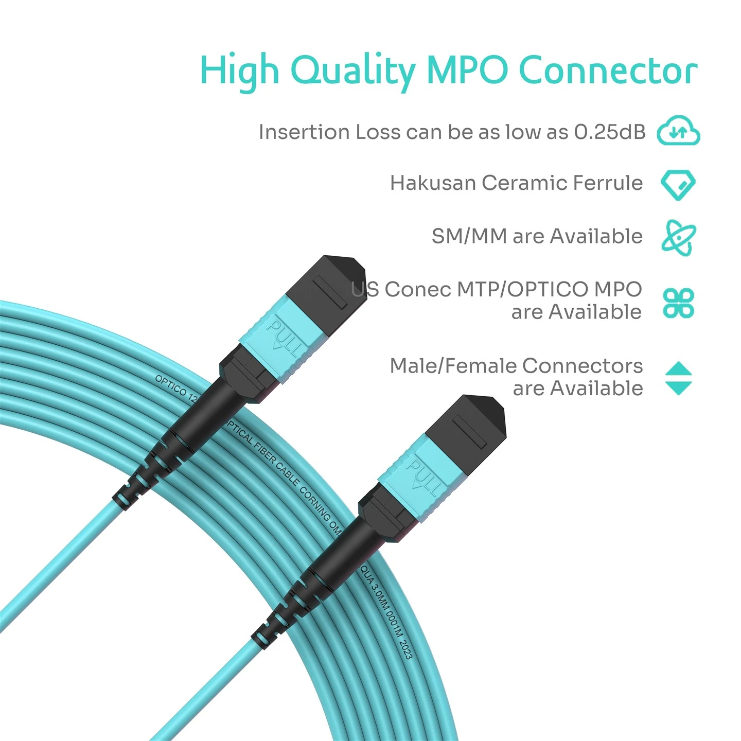 OM3 MPO Patch Cable 24 Cores OM3 MPO Patch Cable 24 Cores