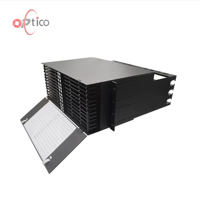 4U háþéttleiki trefjahýsis með snældum